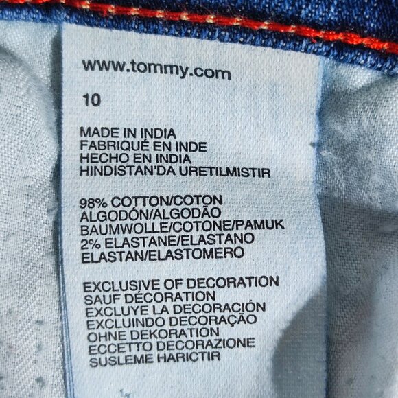 Tommy Hilfiger Jeans skinny women's size 10 medium washed blue zipper on the leg - Picture 7 of 13